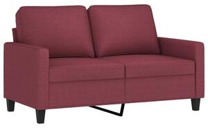 Set canapea cu perne, 2 piese, roșu vin, material textil