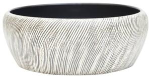 Lavoar de blat, negru și gri, rotund, Φ41x14 cm, ceramică