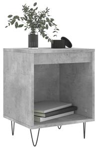 Noptiere, 2 buc., gri beton, 40x35x50 cm, lemn compozit