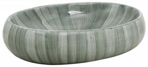 Lavoar de blat, verde, 59x40x15 cm, ceramică, oval