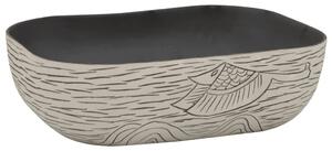 Lavoar de blat gri/negru 48x37,5x13,5 cm, ceramică, dreptunghi