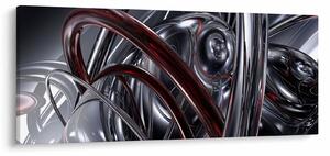Tabloul cu abstracție în gri (120x50 cm)