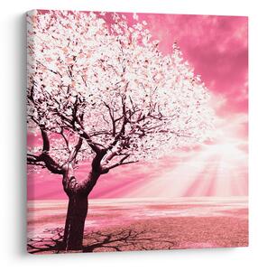 Tabloul cu pomul roz (30x30 cm)