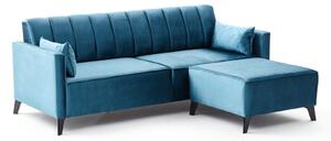Canapea extensibilă de colț Ova - Turquoise