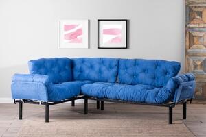 Canapea extensibilă de colț Nitta Corner-Blue Albastru