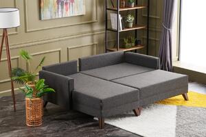 Canapea extensibilă de colț Bella Mini Corner Sofa Left - Anthracite