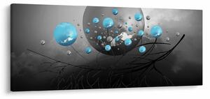 Tabloul - bile abstracte albastru deschis (120x50 cm)