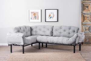 Canapea extensibilă de colț Nitta Corner-Grey Gri