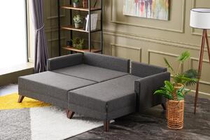 Canapea extensibilă de colț Bella Mini Corner Sofa Right - Anthracite
