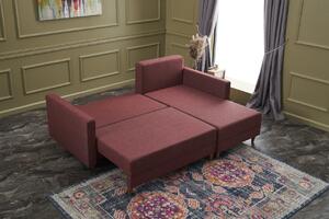 Canapea extensibilă de colț Aydam Right - Claret Red
