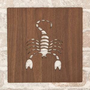 DUBLEZ | Tablou din lemn pentru perete - Zodia Scorpion
