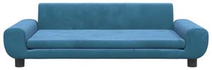 Pat de câini, albastru, 100x54x33 cm, catifea
