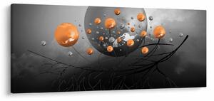 Tabloul cu bile portocalii (120x50 cm)