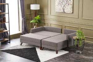 Canapea extensibilă de colț Bella Mini Corner Sofa Right - Brown