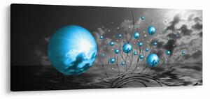 Tabloul bilelor albastru deschis (120x50 cm)
