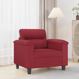 Canapea de o persoană, roșu vin, 60 cm, piele ecologică