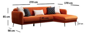 Canapea extensibilă de colț Sevilla Corner Right (L3+Chl)