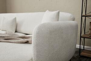 Canapea extensibilă de colț Simena Right - Cream