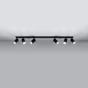 Sollux Lighting Ring lampă de tavan 6x40 W negru SL.0334