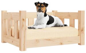 Pat de câini, 55,5x45,5x28 cm, lemn masiv de pin