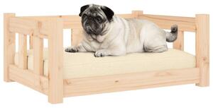 Pat pentru câini, 65,5x50,5x28 cm, lemn masiv de pin