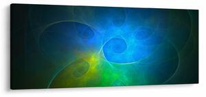 Tablou cu abstracțiune albastră (120x50 cm)