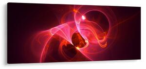 Tabloul modern cu abstacție roz (120x50 cm)