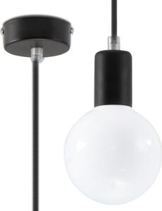 Lustră pe cablu EDISON 1xE27/60W/230V negru