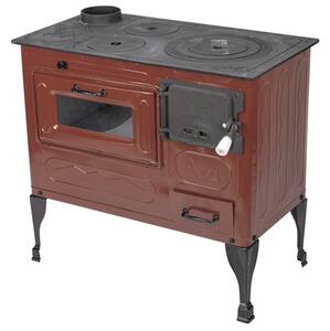 Sobă de fontă pentru gătit cu plită și cuptor, 7,5 kW, 78x73x42 cm, stânga