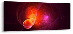Tabloul modern cu abstracțiune roz (120x50 cm)