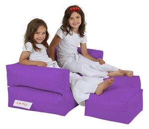 Fotoliu puf pentru grădină Kids Double Seat Pouf-Purple Violet