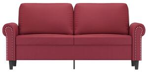 Canapea cu 2 locuri, roșu vin, 140 cm, piele ecologică
