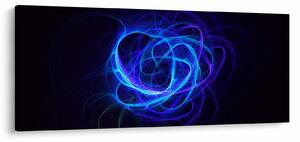 Tabloul cu ghem albastru abstract (120x50 cm)