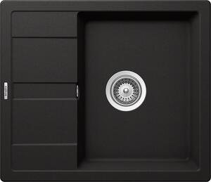 Chiuveta bucatarie Schock Ronda D-100 Cristalite Nero 580 x 500 mm, granit, reversibila, montare pe blat, negru