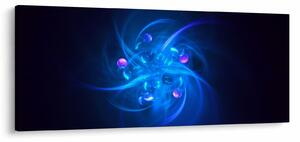 Tabloul modern cu abstracțiune albastră (120x50 cm)