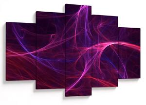Tabloul abstract cu linii curbe (150x105 cm)