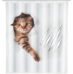 Perdea de duş Wenko Cute Cat 180x200 cm PES alb