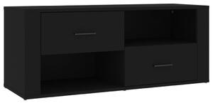 Comodă TV, negru, 100x35x40 cm, lemn prelucrat
