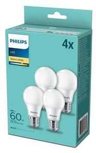 SET 4x bec LED Philips E27/8W/230V 2700K