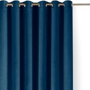 Draperie albastră dimout (semi-opacă) din catifea 140x250 cm Velto – Filumi