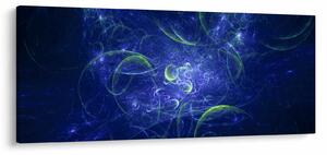 Tablou - abstracție albastră (120x50 cm)