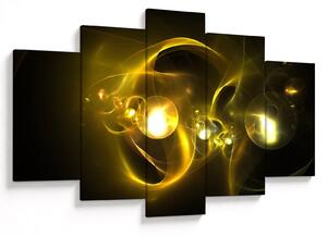 Tabloul abstract cu bile galbene (150x105 cm)