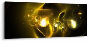 Tabloul abstract cu bile galbene (120x50 cm)