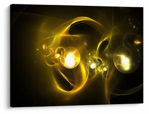 Tabloul abstract cu bile galbene (70x50 cm)