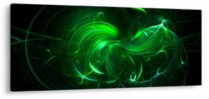 Tablou - abstracție verde (120x50 cm)