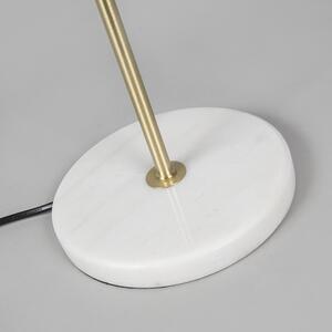 Lampă de masă modernă din alamă cu umbră de frunze 35 cm - Kaso