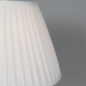Lampă de masă retro alamă cu umbră plisată cremă 35 cm - Kaso