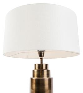 Lampă de masă Art Deco cu umbră albă 50 cm - Bruut