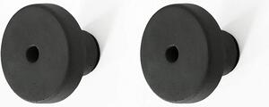 Set de 2 cuiere Anaan, beton, gri inchis, 6 cm