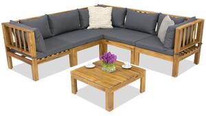 Set mobilier terasă lemn Brunei Corner 5 Garden Point salcâm